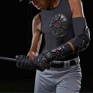 ⚾ G-Form Kids Baseball Pro Sternum Shirt Chest Protector Black/Red Sz M 🖤❤️